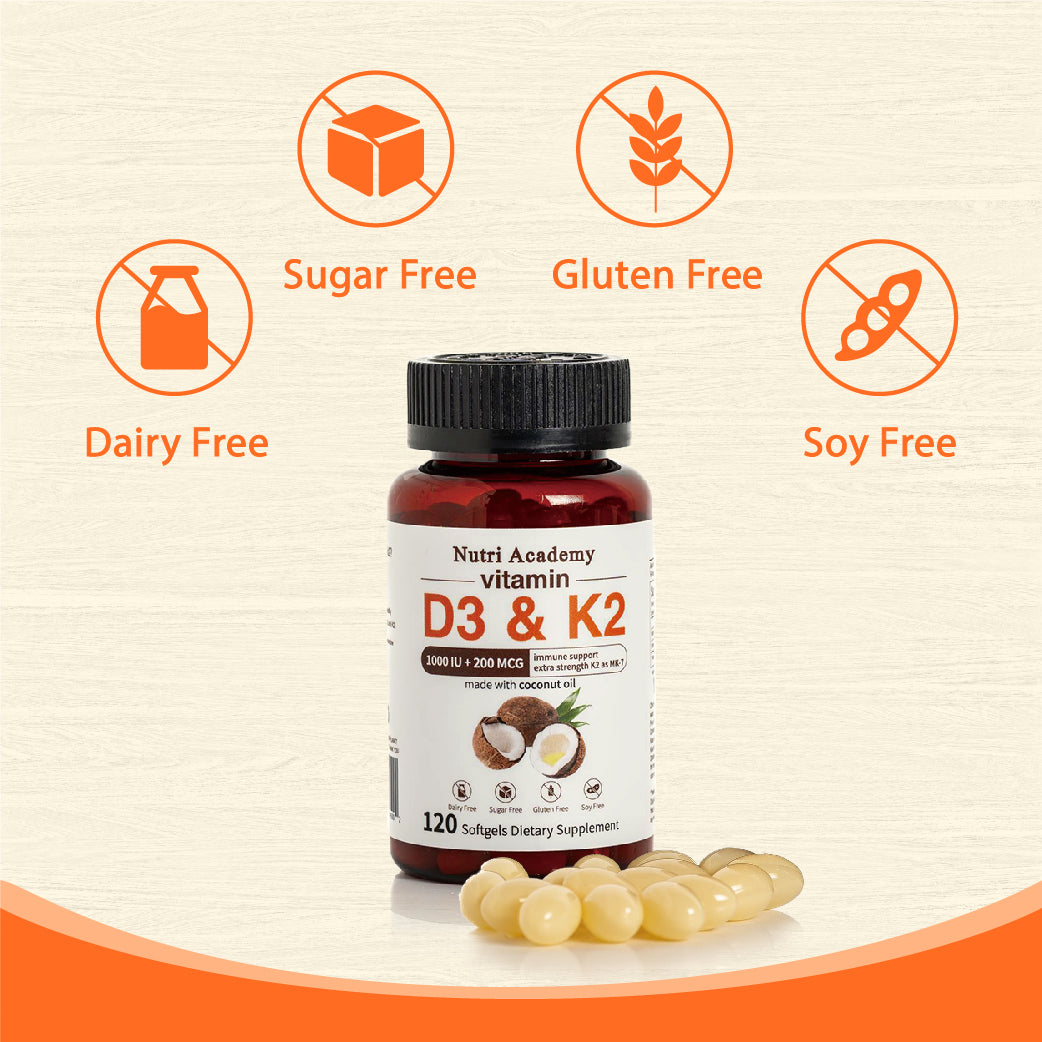 Nutri Academy Vitamin D3+ K2 Softgels