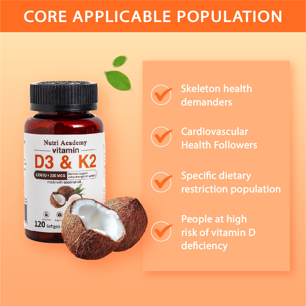 Nutri Academy Vitamin D3+ K2 Softgels