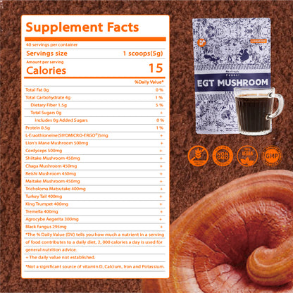 Ergothioneine & 12 Mushroom Powder